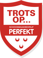 Trots op schoonmaakbedrijf perfekt badge