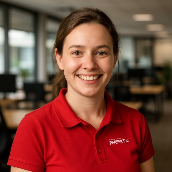 Lachende medewerker
